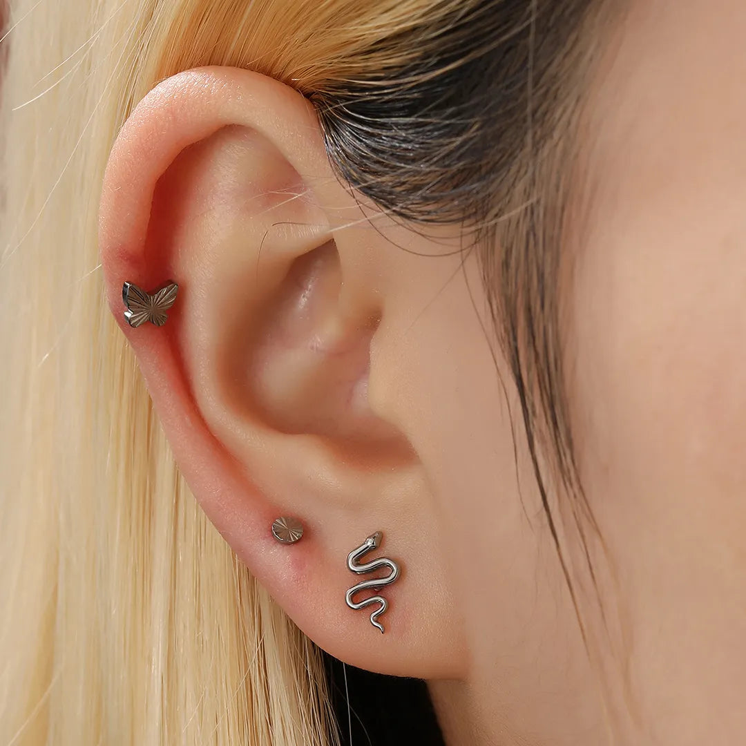 Titanium Mini Round Disc Piercing Stud