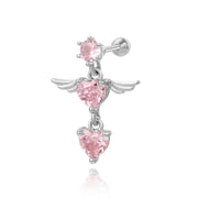 Angel's Love Screw Back Drop Earring