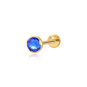 Titanium Swarovski Sapphire Piercing Stud