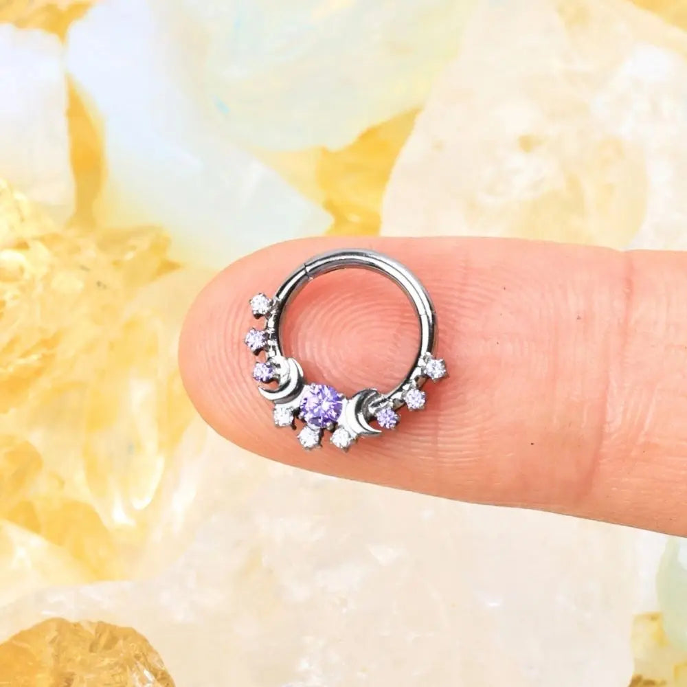 Titanium Themis Star Cluster Clicker - Amethyst