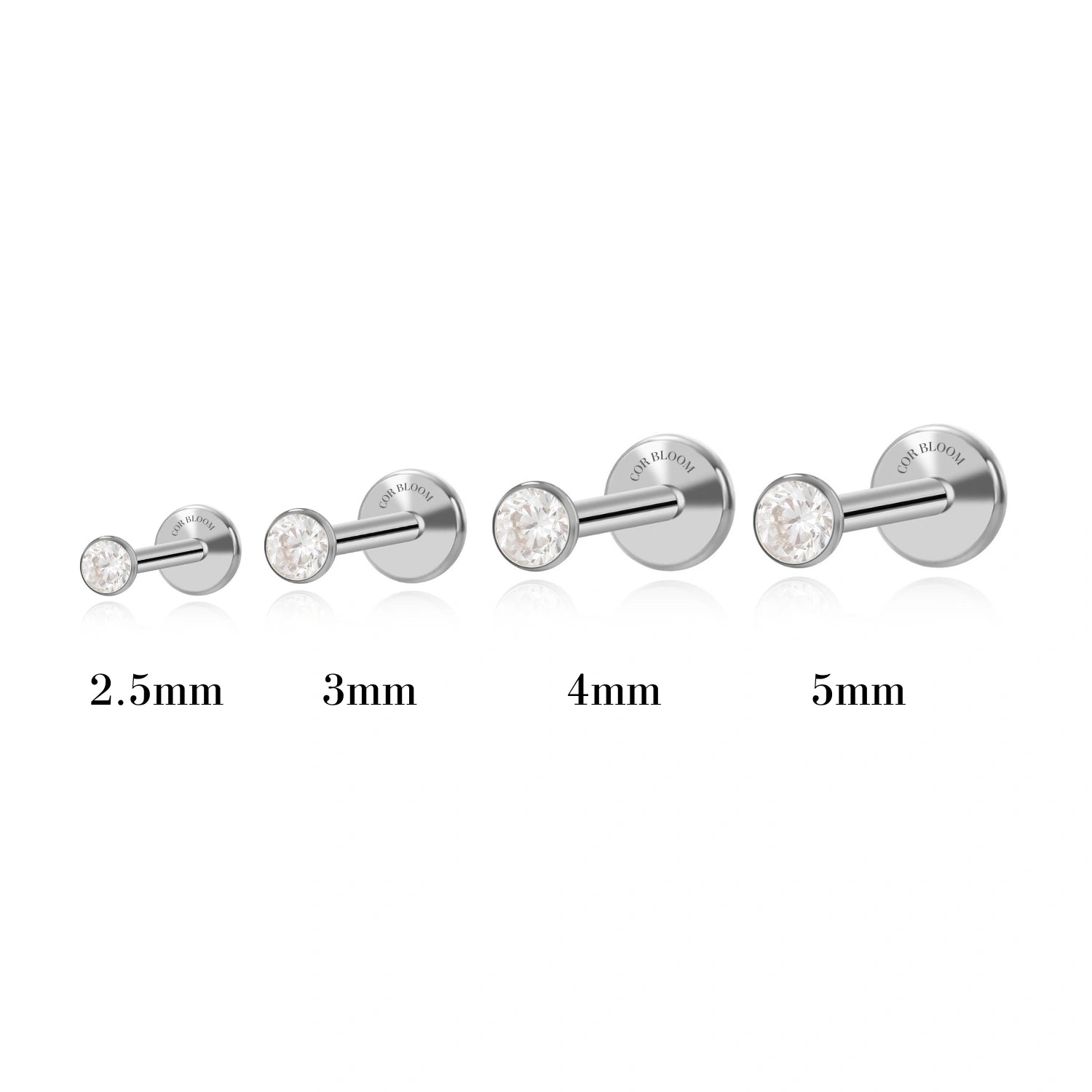 Titanium Essential Forever Diamond Flat Back Stud