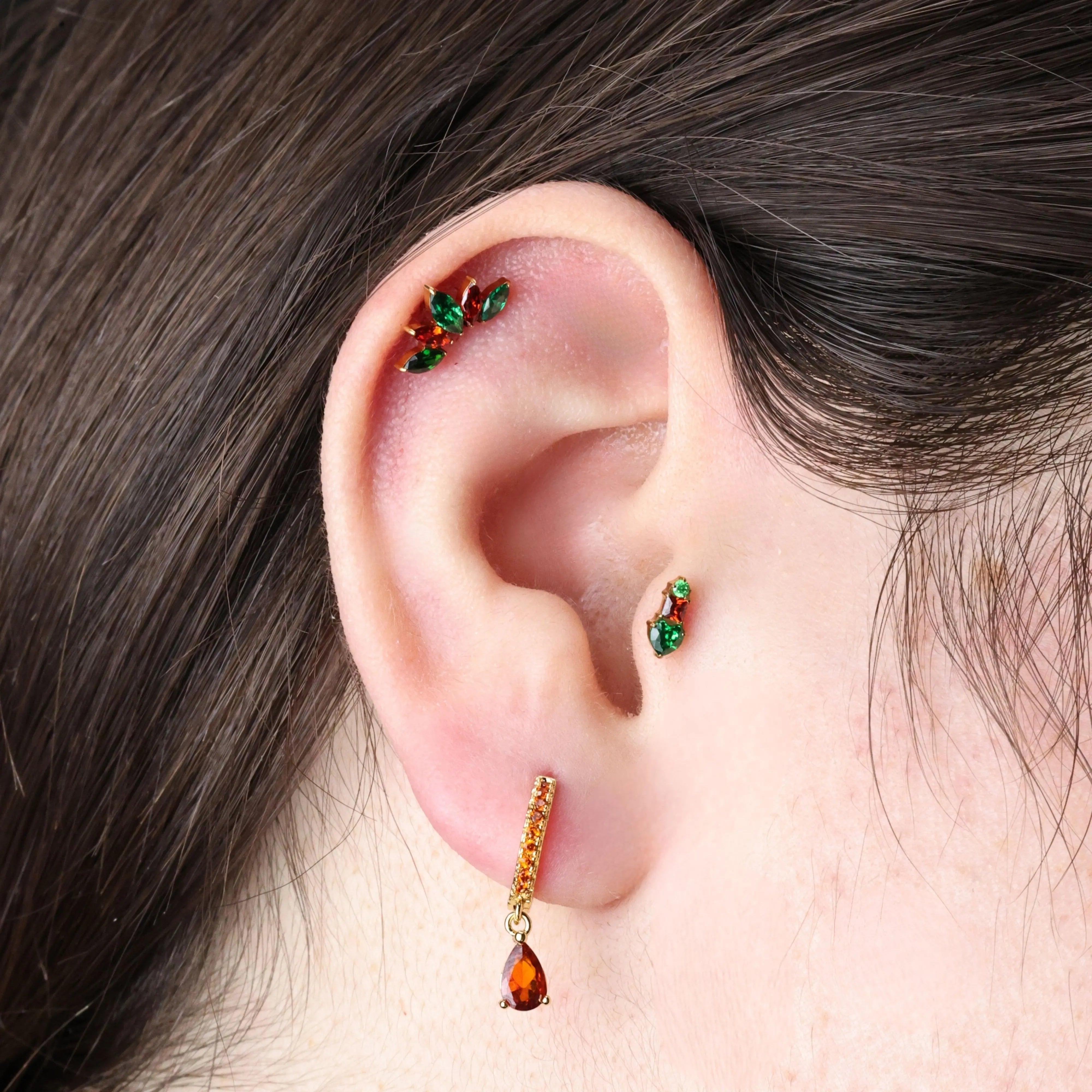 Titanium Eudora Heart Stud - Fiesta