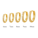 Classic Pave Hoop Earring (20G)