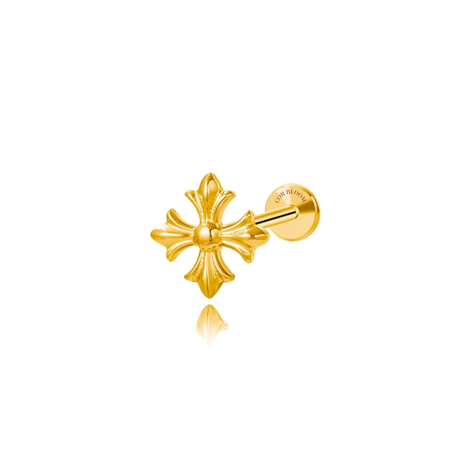 Titanium Gothic Cross Piercing Earring