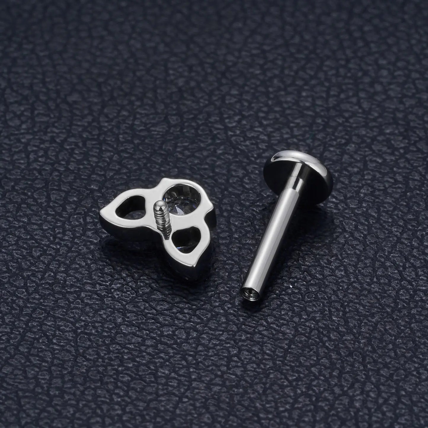 Titanium Diamond Mickey Piercing Earring