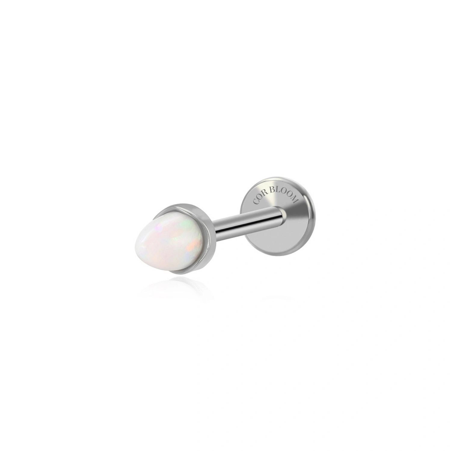 Titanium White Opal Peak Cone Piercing Stud