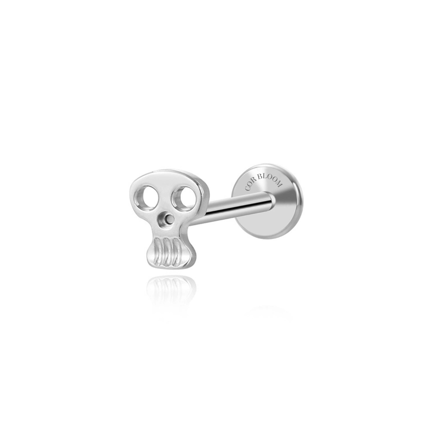 Titanium Zoe Skeleton Head Piercing Stud