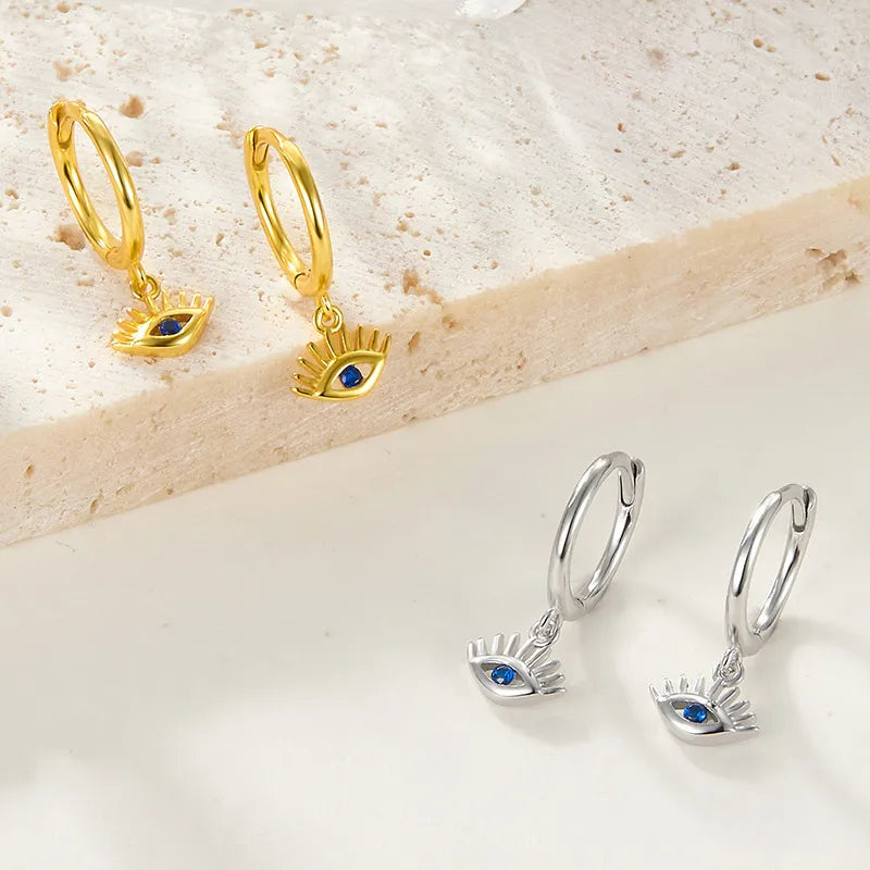 Nazar Eye Hoop Earrings