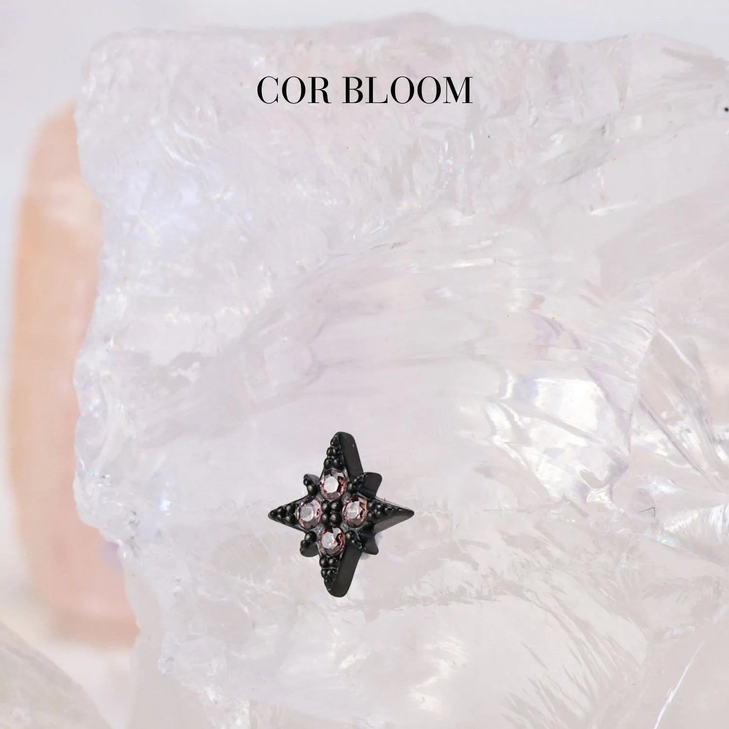 Rhodolite Northern Star Piercing Stud