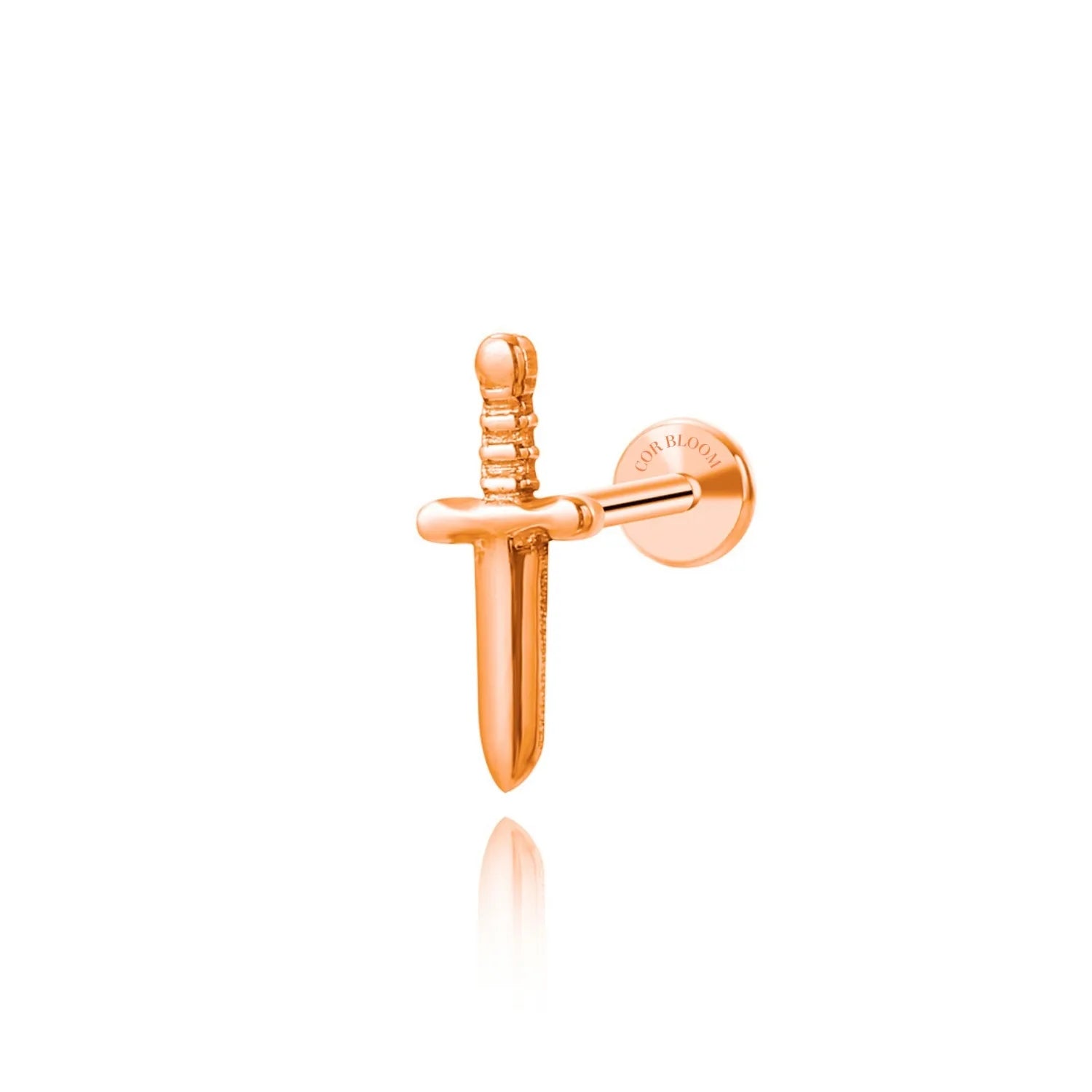 Titanium Calista Solid Sword Flat Back Stud