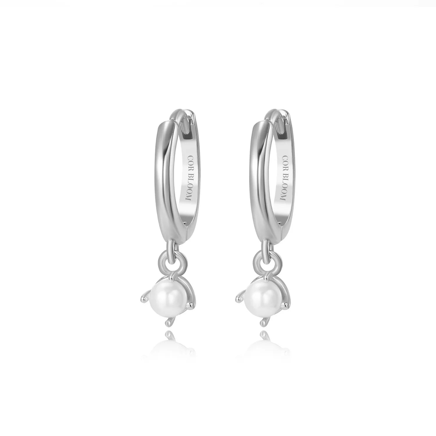 Waverley White Baby Pearl Hoop Earrings