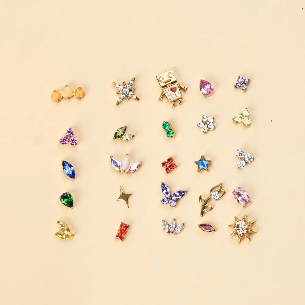 Titanium Legacy Northern Star Flat Back Stud