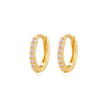 Arya Pink Pave Hoop Earrings