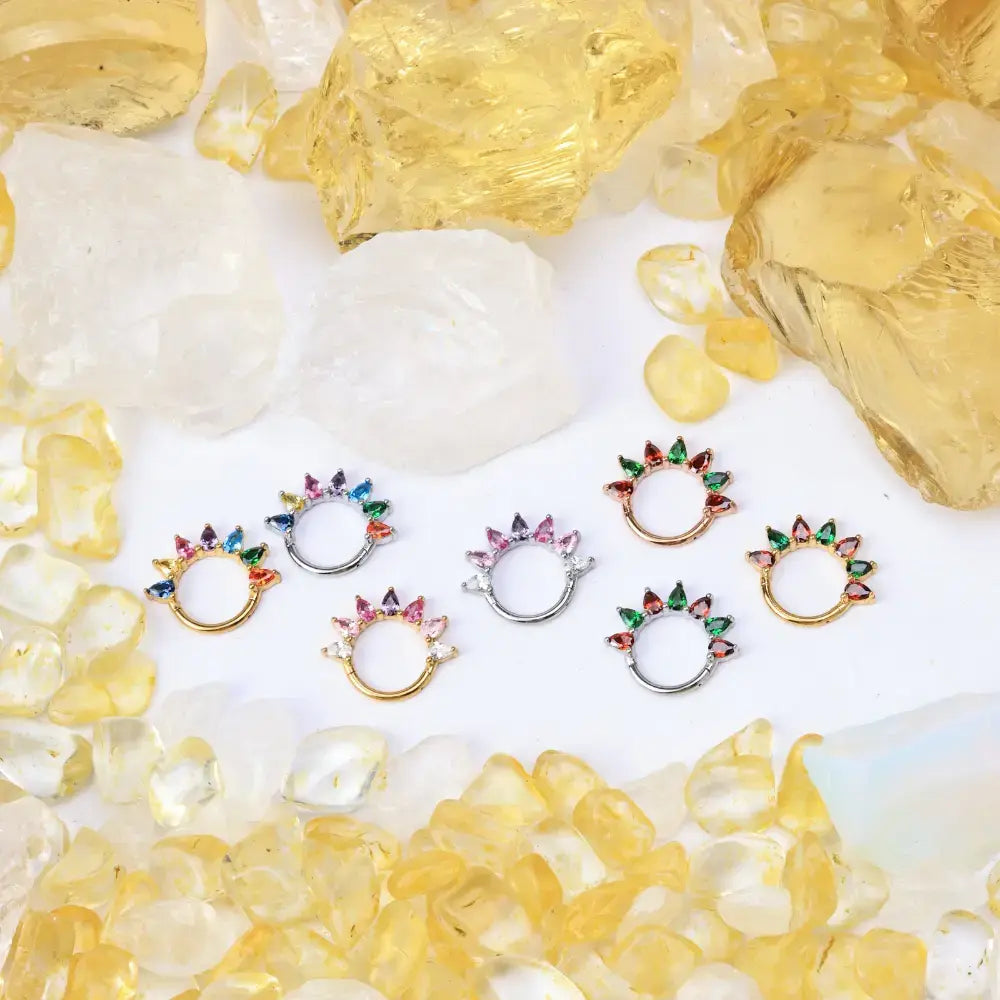 Daleyza Rainbow Pear-Cut Gemstone Clicker