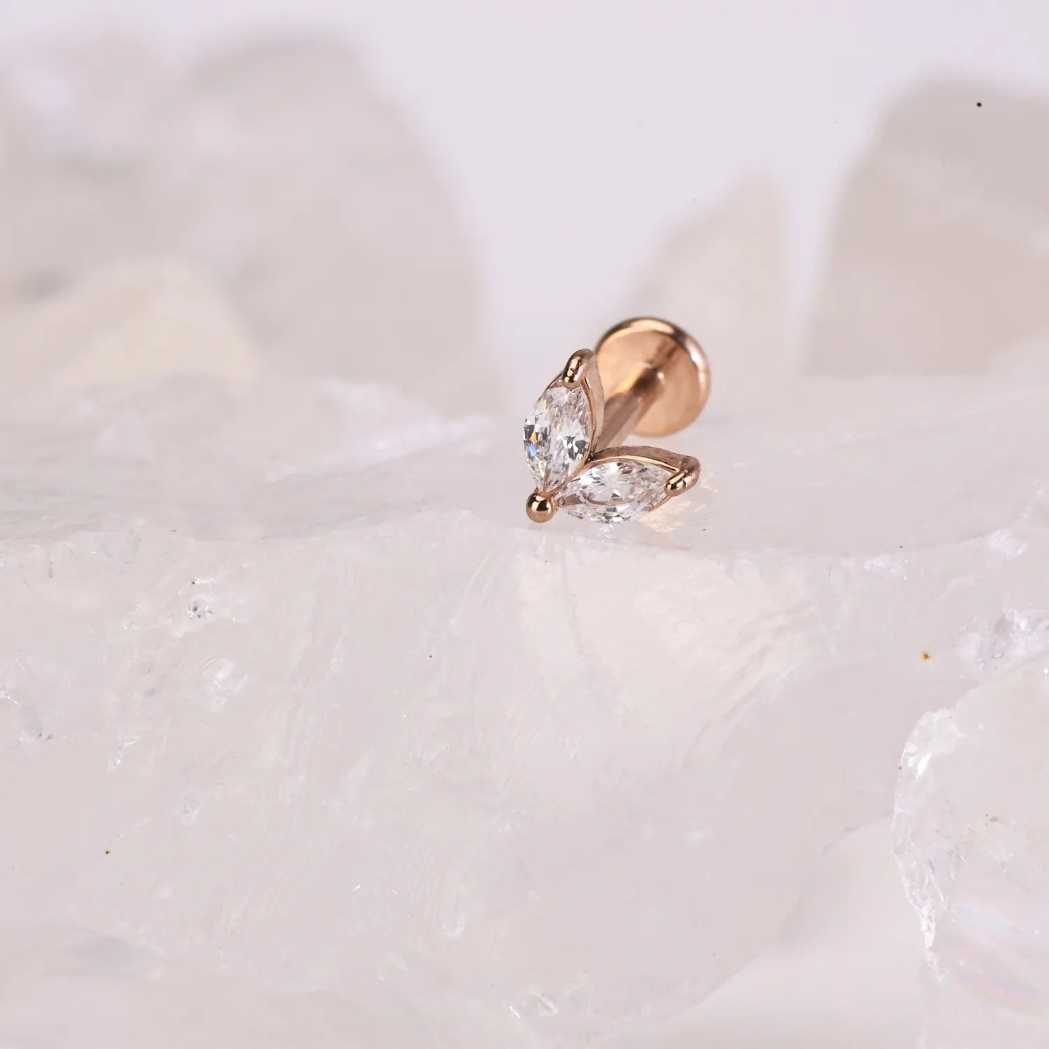 Two-Petal Flat Back Stud