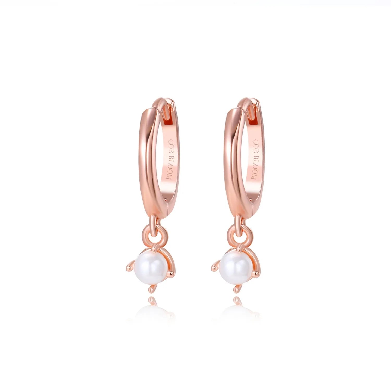Waverley White Baby Pearl Hoop Earrings
