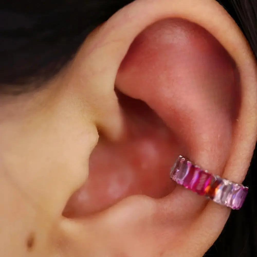 Titanium Gradient Pink Sugar Clicker | Conch Hoop