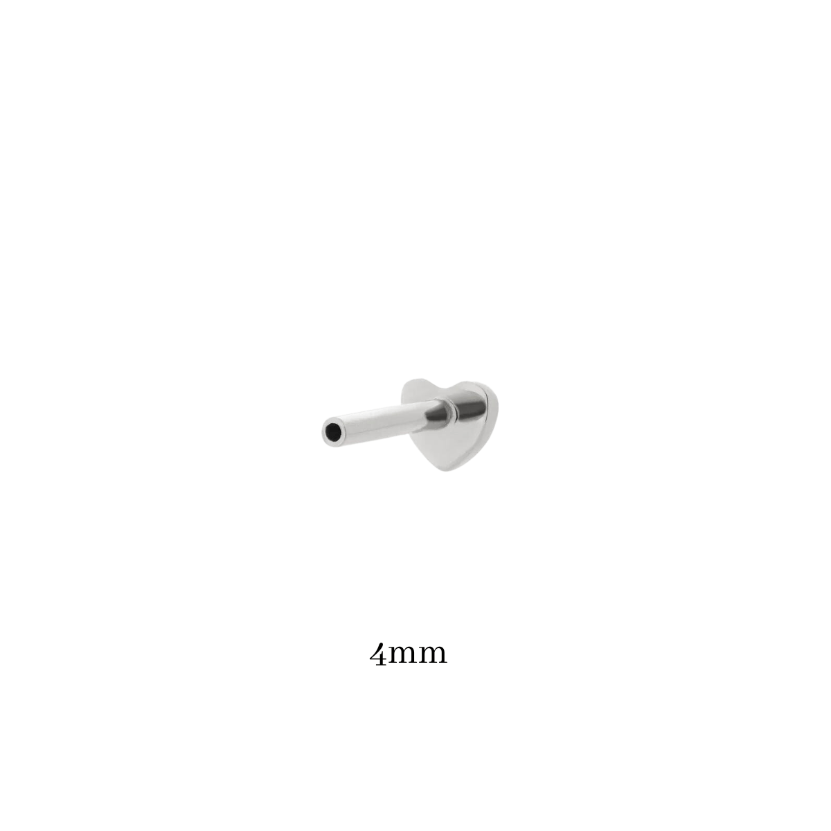 16g/18g Internally Threaded Heart Flatback Post