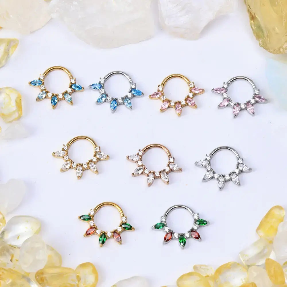 Gracelynn Aquamarine Marquise Gemstone Clicker
