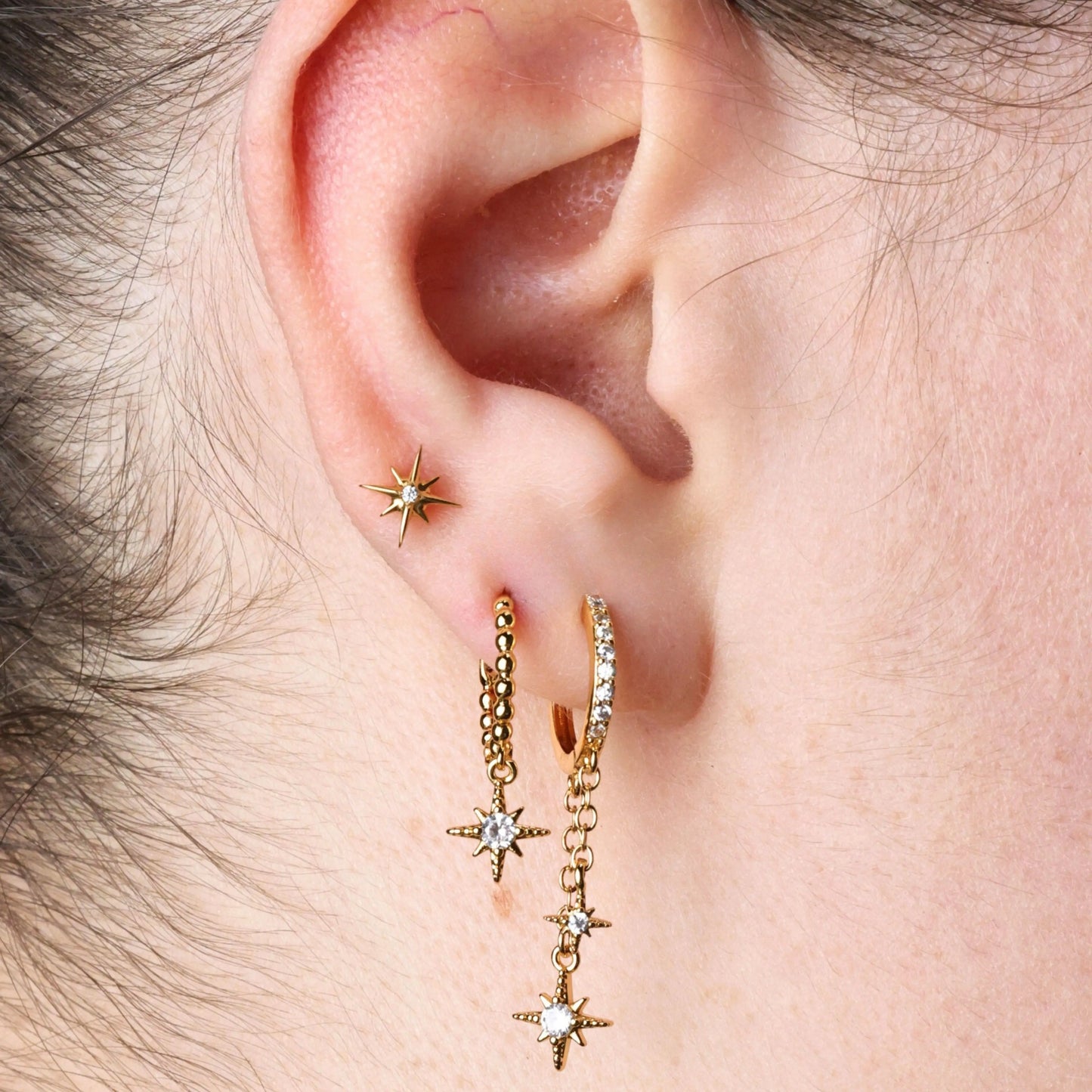 Titanium Northern Star Piercing Stud