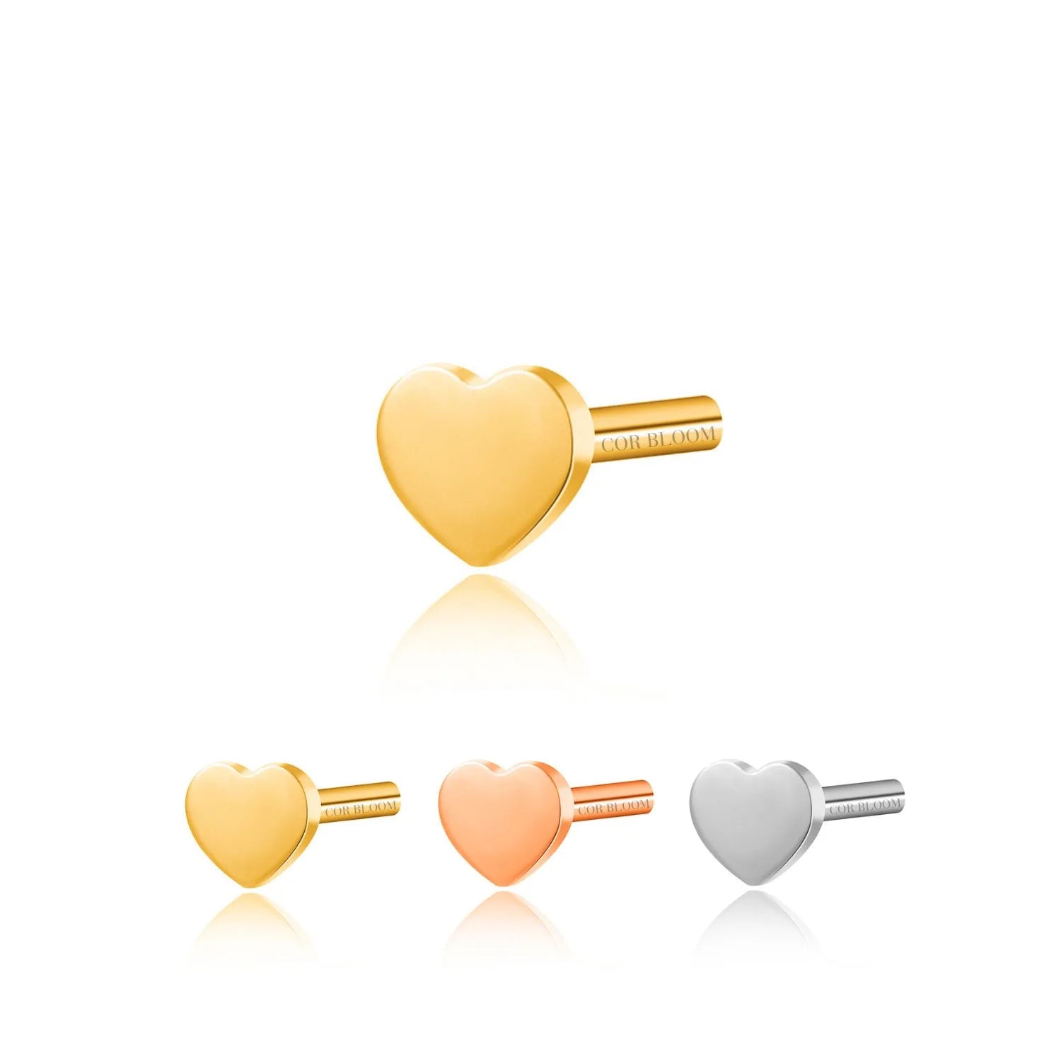 Solid Titanium - Heart Shape - Back Post