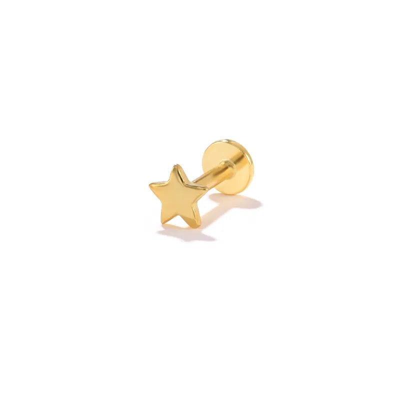 Simple Star Labret Flat Back Stud