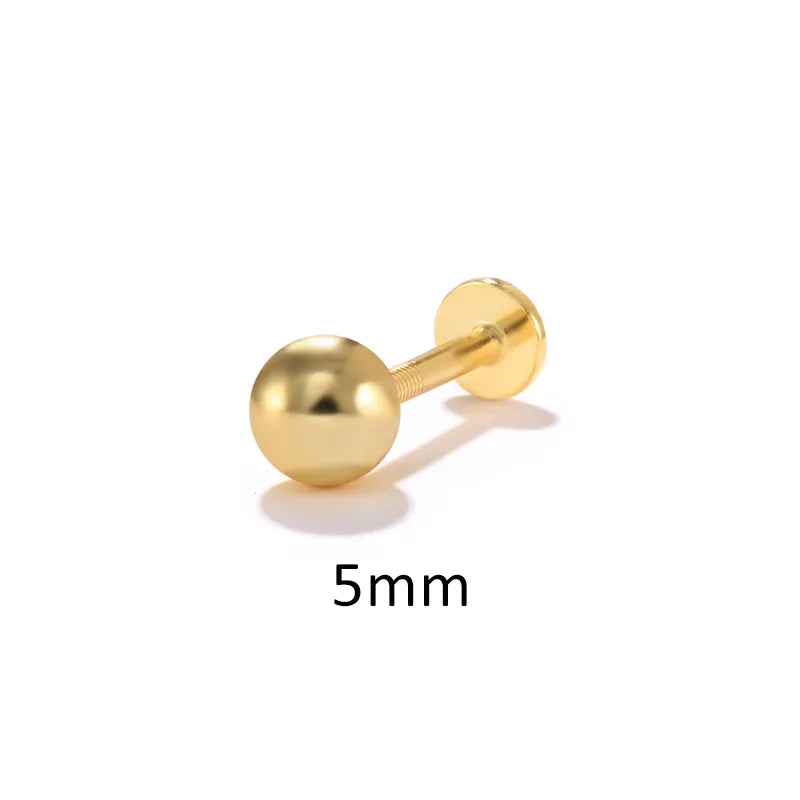 Titanium Essential Flat Back Piercing Stud (16G)