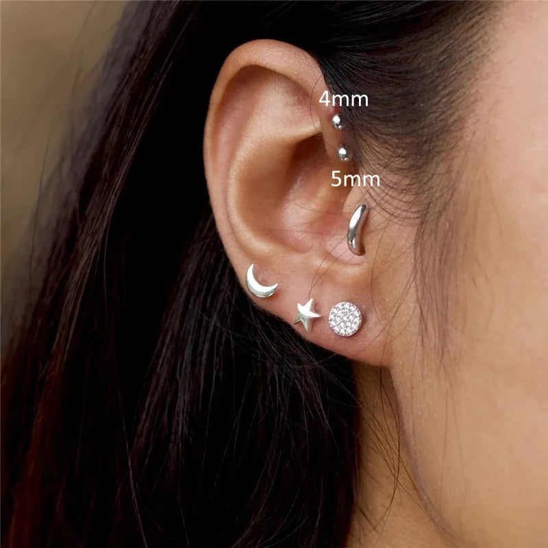 Titanium Essential Flat Back Piercing Stud (16G)