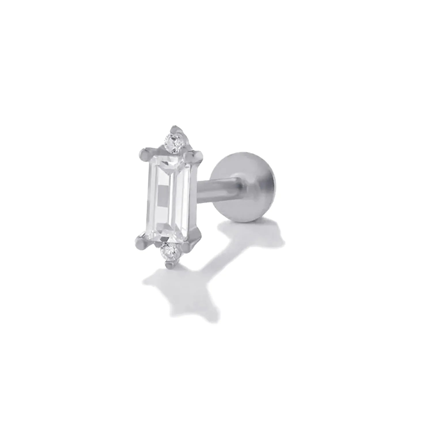 Pure Glacier Gemstone Labret Piercing (16G)