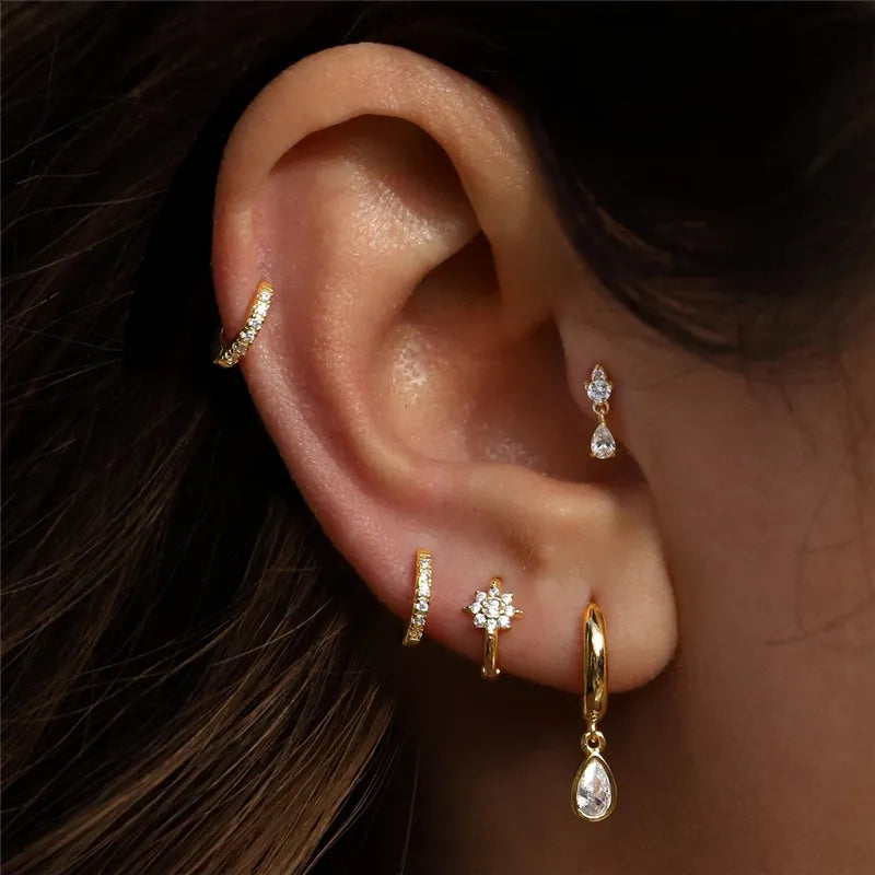 Dangling Waterdrop Labret Piercing Stud