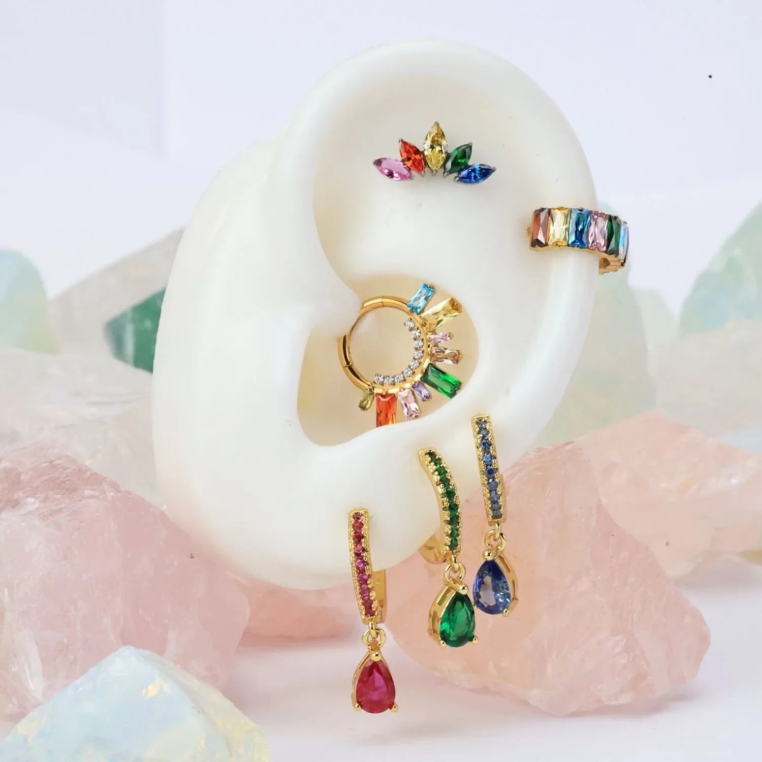 Titanium Rainbow Sugar Clicker | Conch Hoop