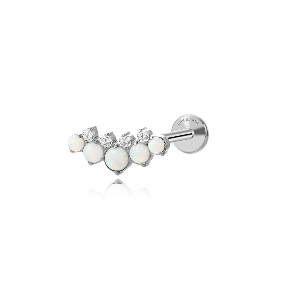 Titanium White Opal Climbing Helix Piercing Earring