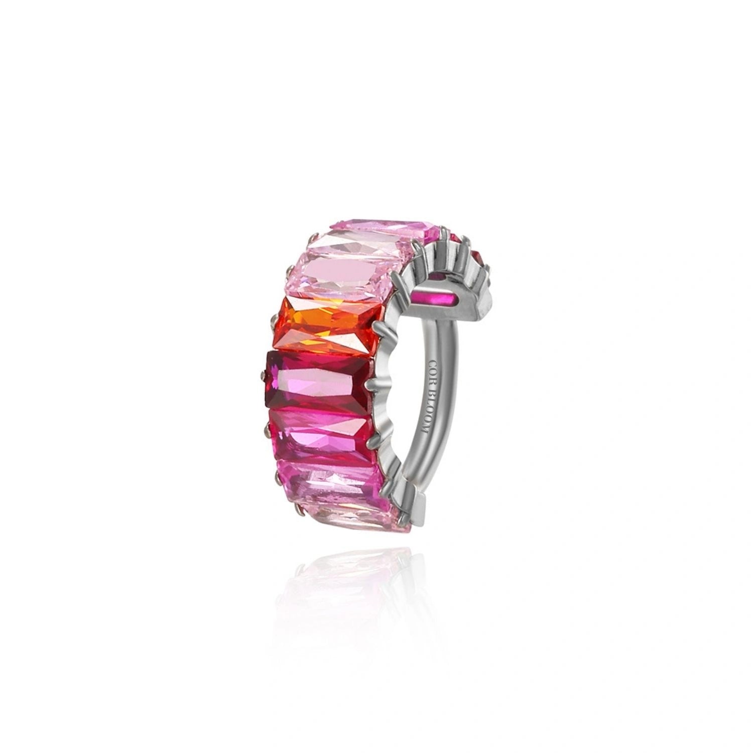 Titanium Gradient Pink Sugar Clicker | Conch Hoop
