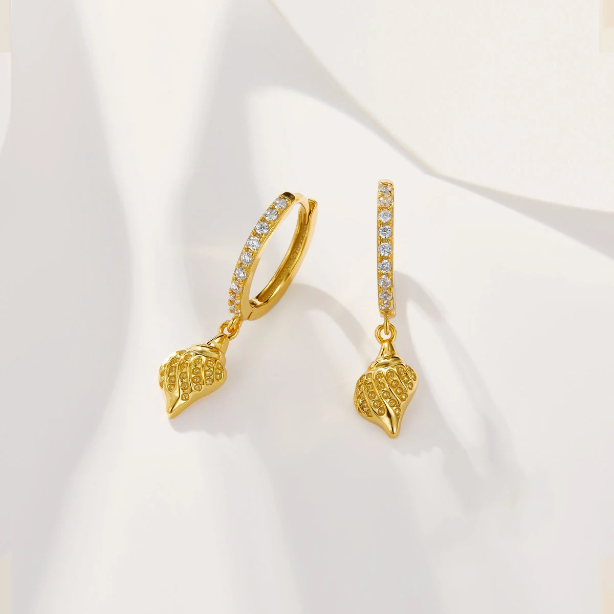 Summer Seashell Hoop Earring