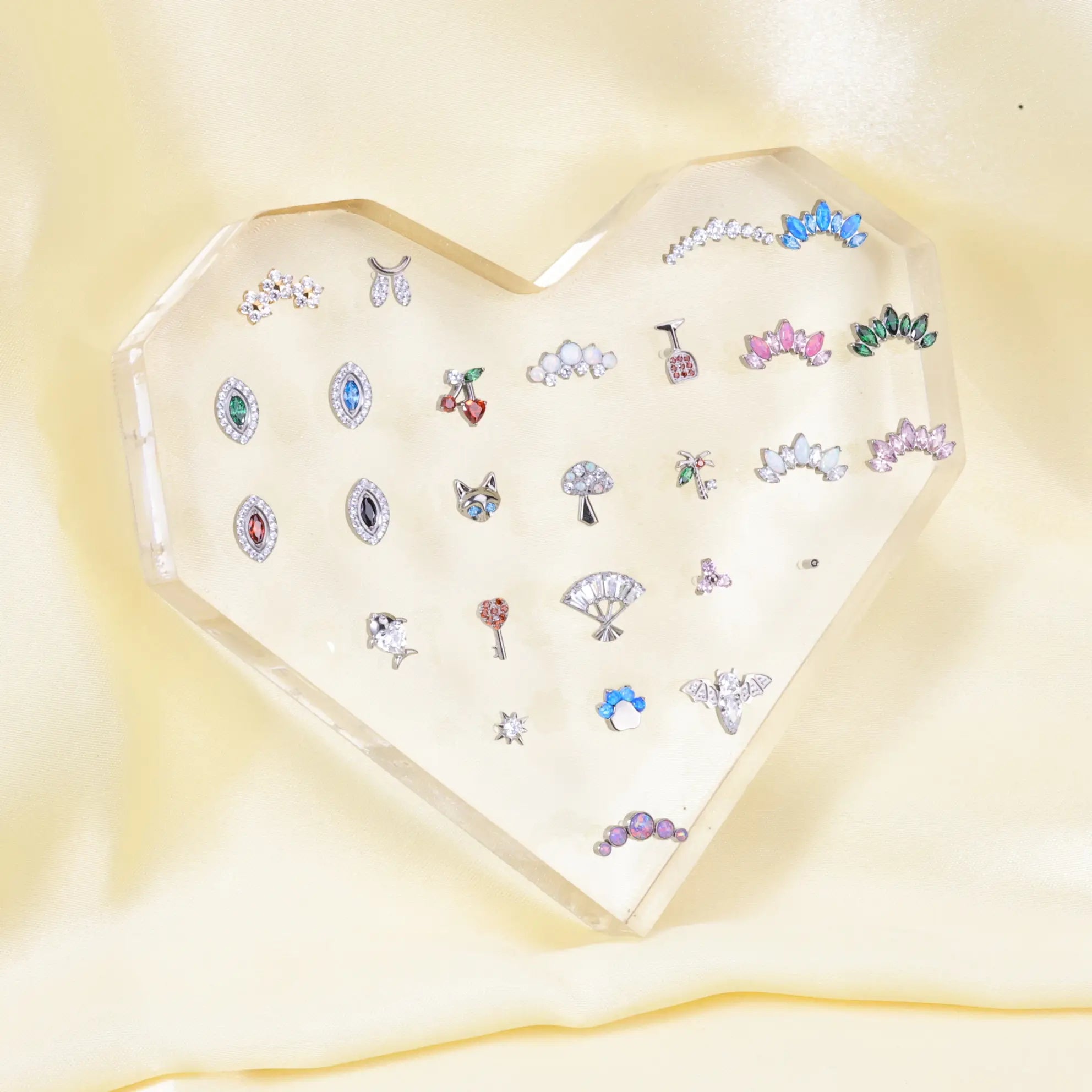 Titanium Violet Flame Opal Climbing Helix Piercing Earring