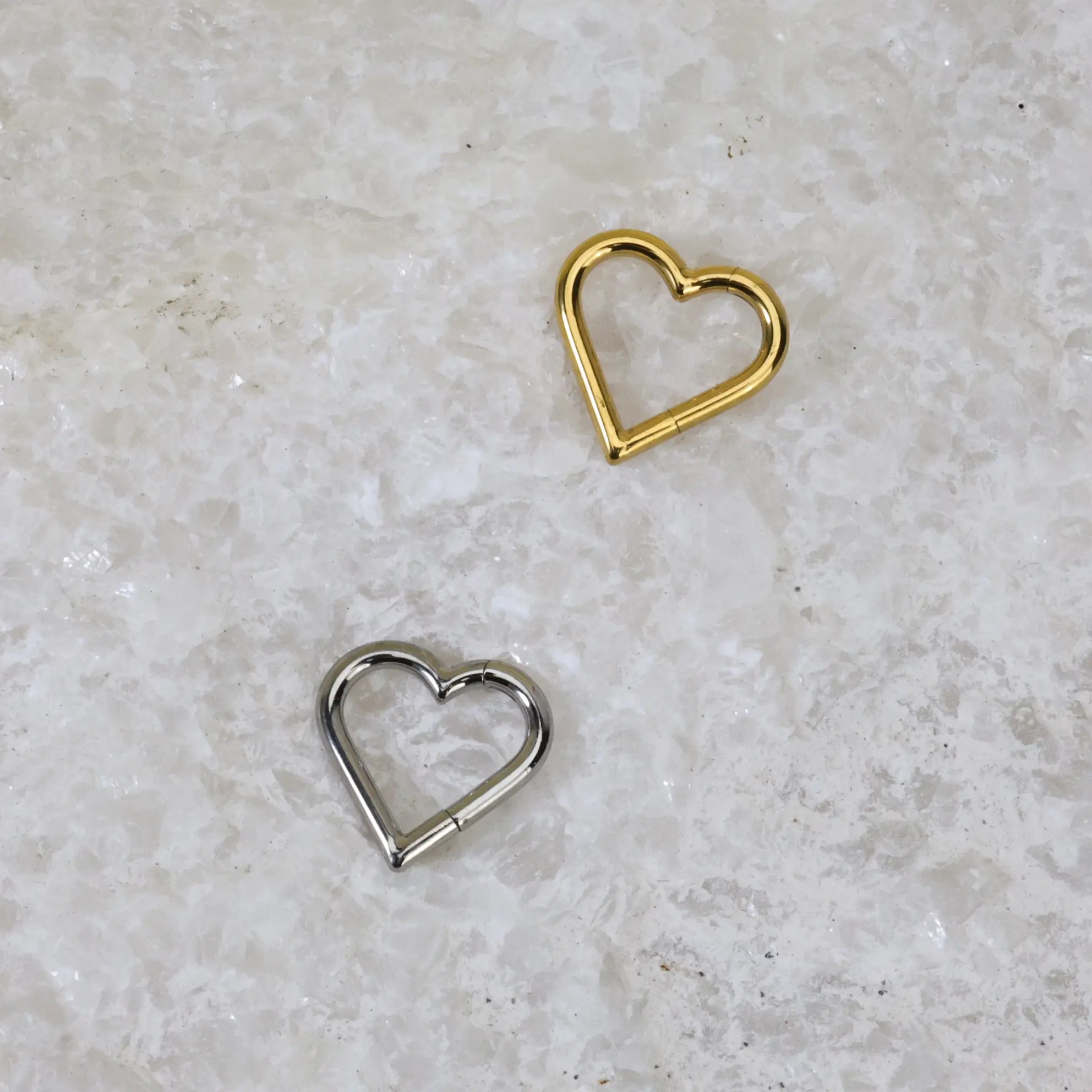 Titanium Heart Daith Hoop | Septum Clicker