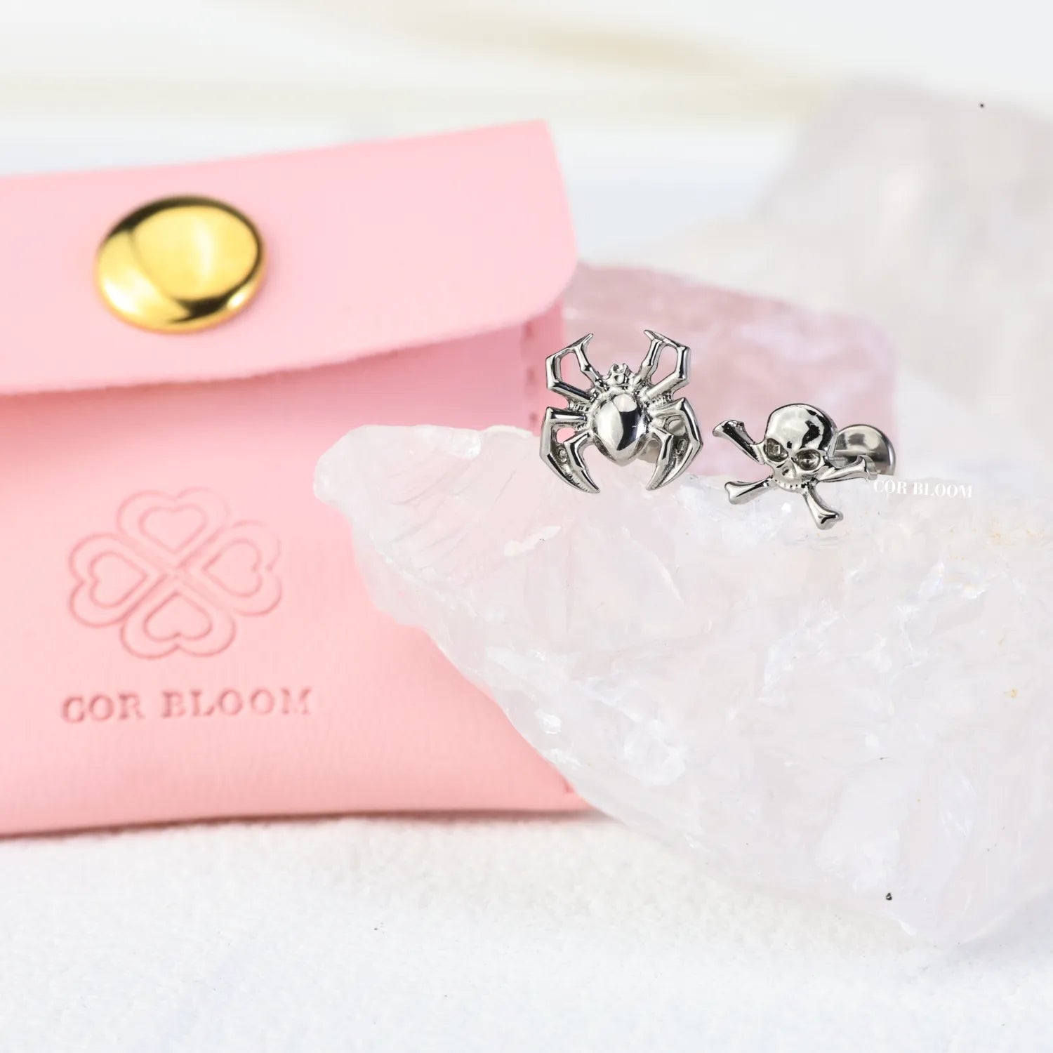 Titanium Secret Skull Piercing Stud