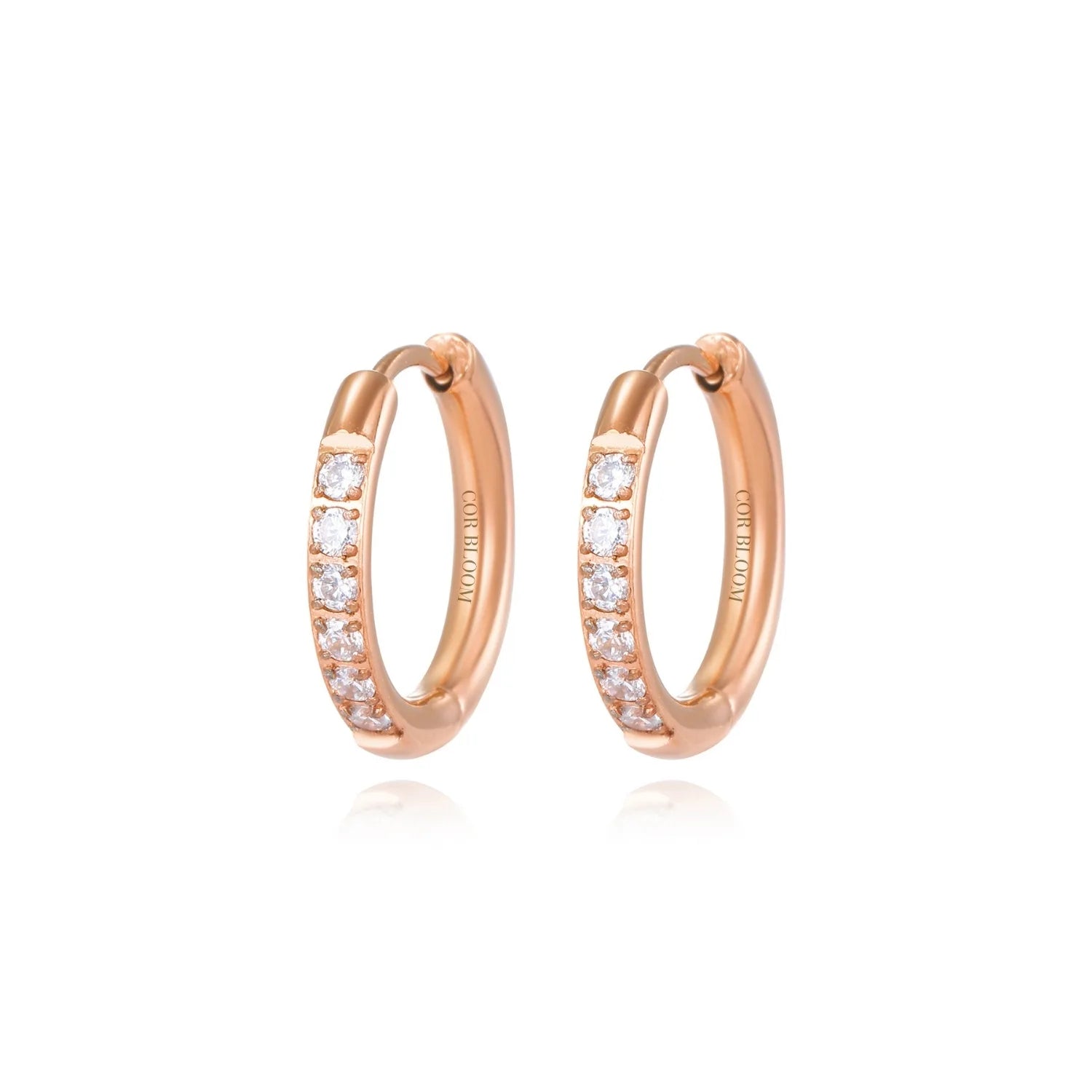Titanium Essential Diamond Hoop Earrings (20G)