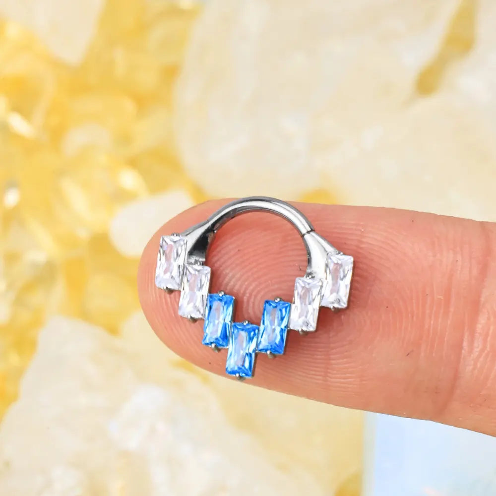 Titanium Kali Aquamarine Baguette Clicker