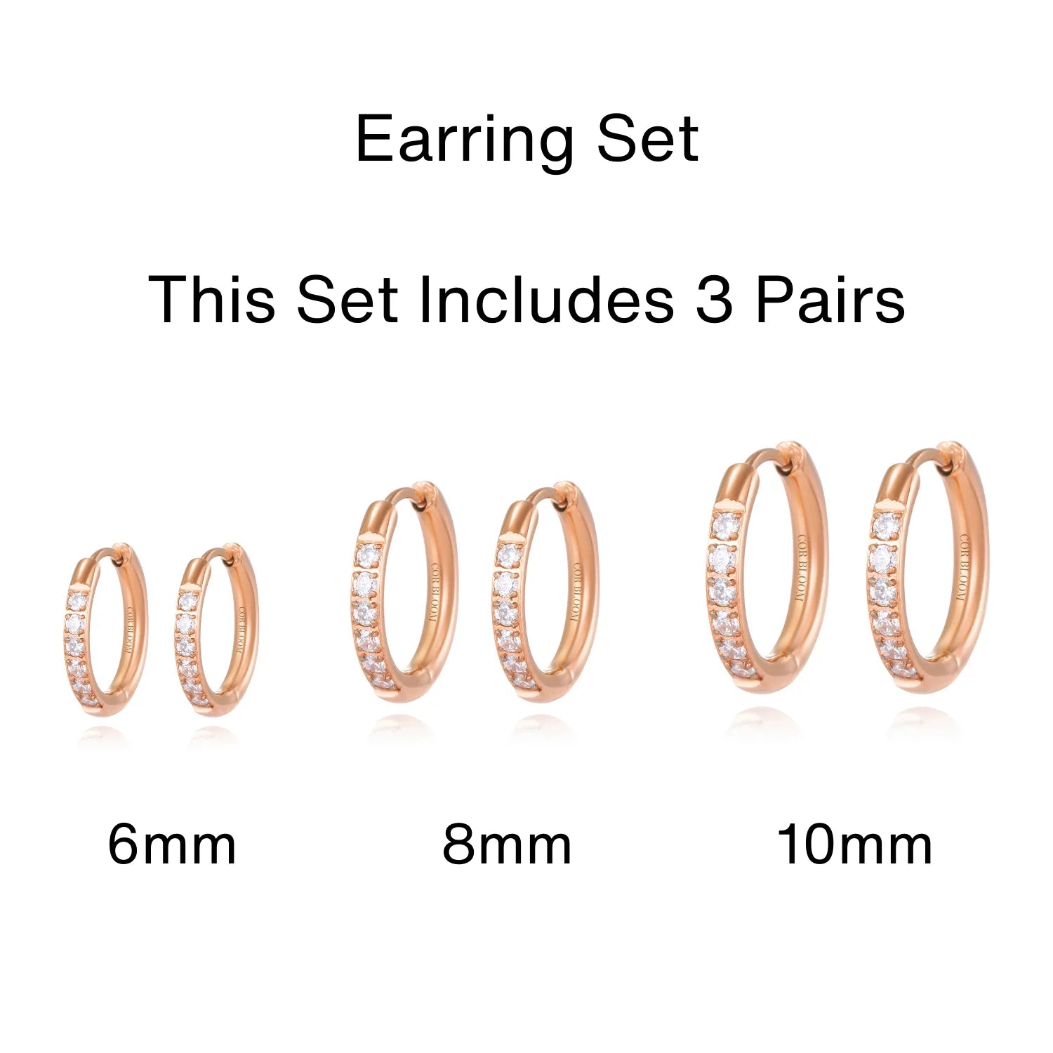 Titanium Essential Diamond Hoop Earrings (20G)