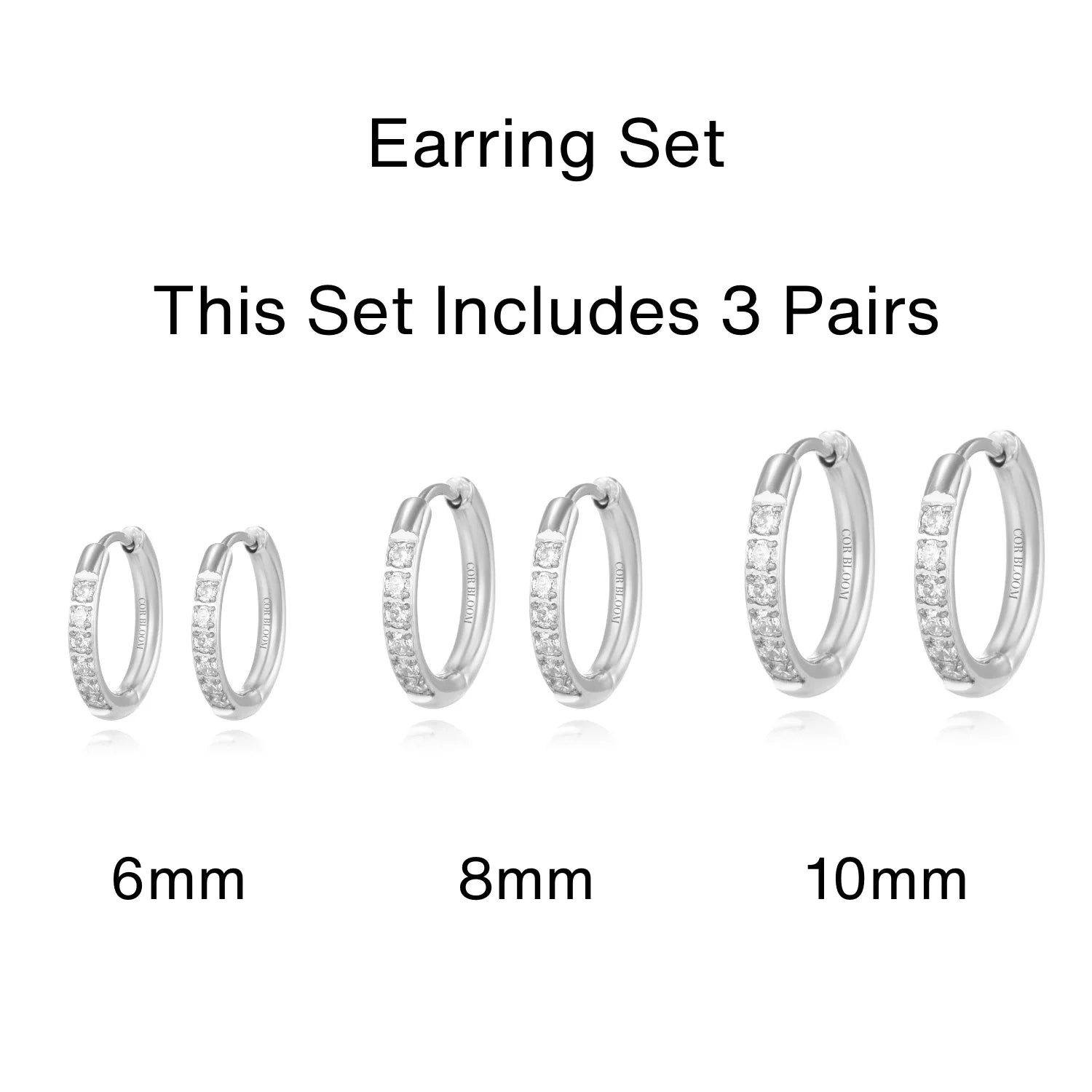 Titanium Essential Diamond Hoop Earrings (20G)