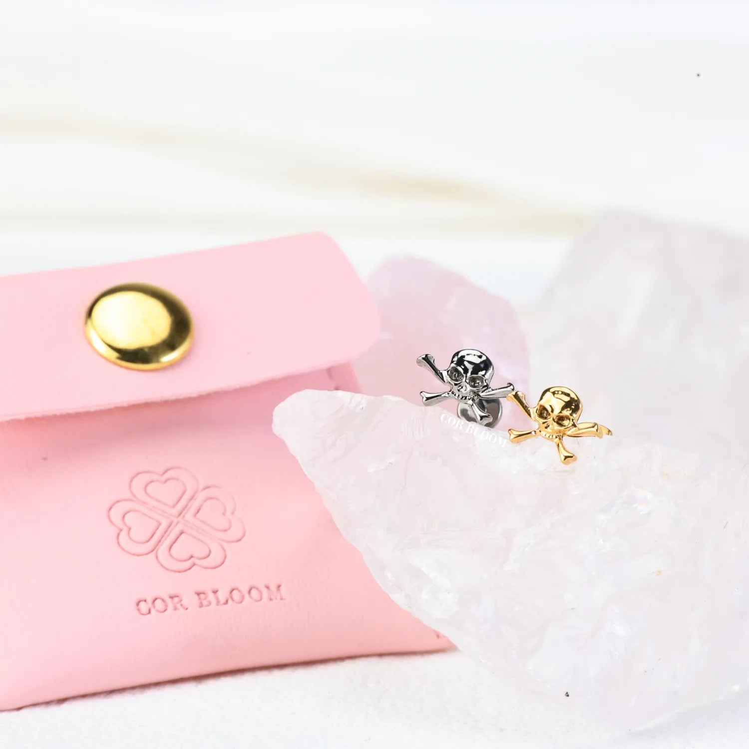 Titanium Secret Skull Piercing Stud