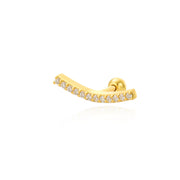 Sparkling Curve Helix Barbell Earring (18G)