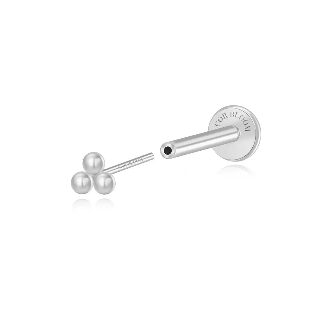 Titanium Simple Trinity Ball Piercing Stud