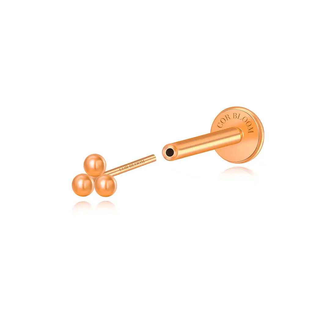 Titanium Simple Trinity Ball Piercing Stud