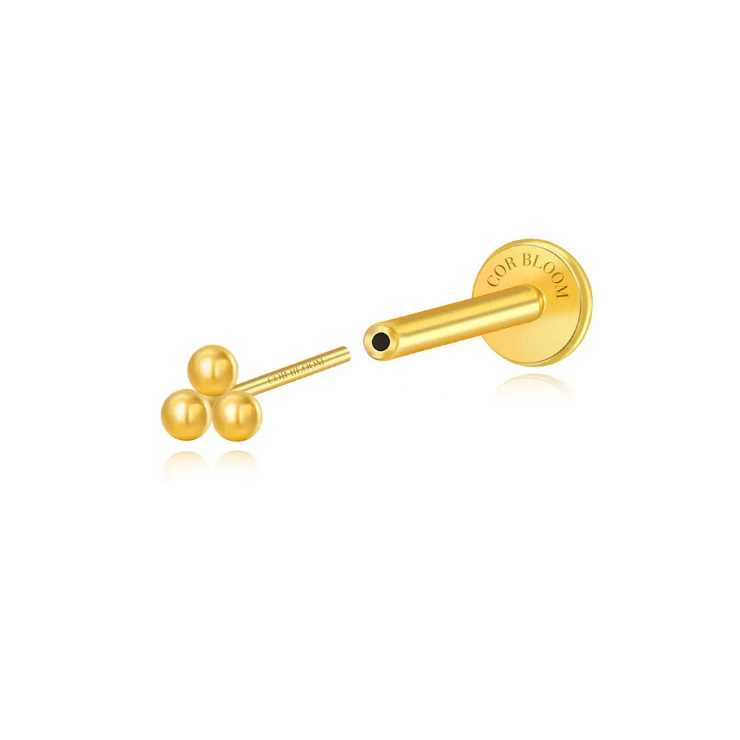 Titanium Simple Trinity Ball Piercing Stud