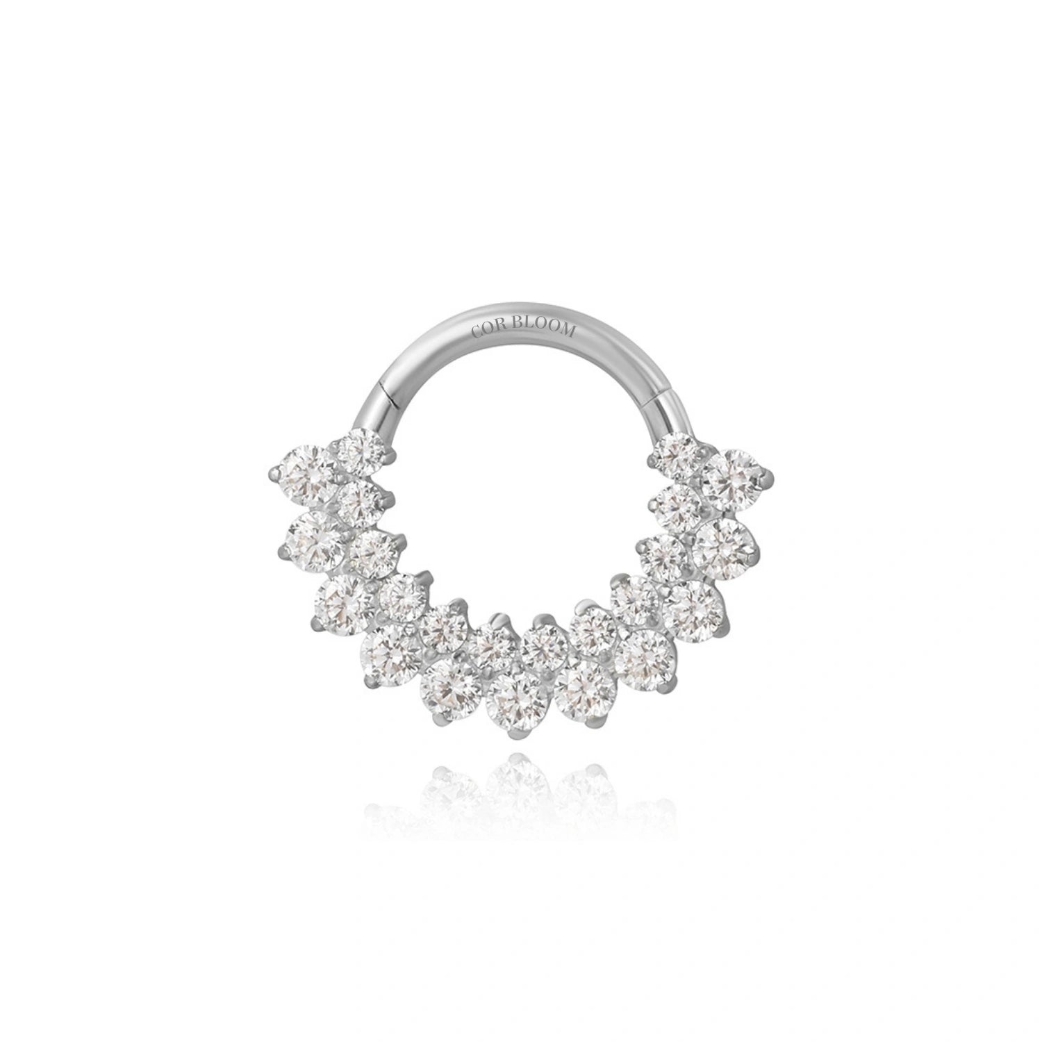 Titanium Penelope Luxe Diamond Septum Clicker | Daith Hoop