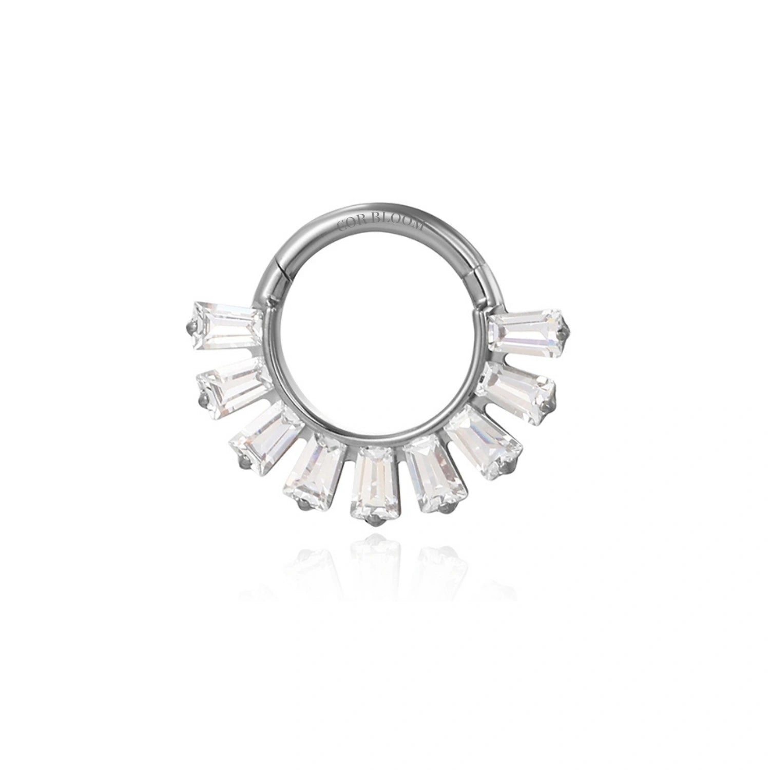 Titanium Paris Baguette Septum Clicker | Daith Hoop