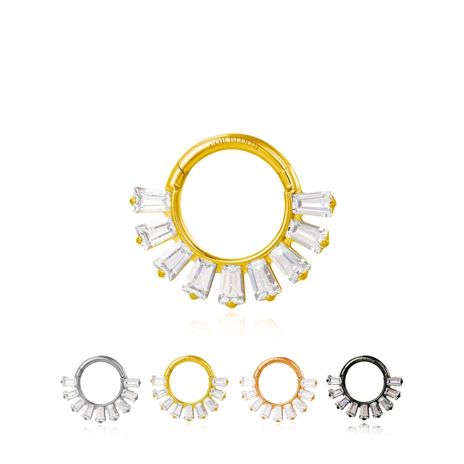 Titanium Paris Baguette Septum Clicker | Daith Hoop