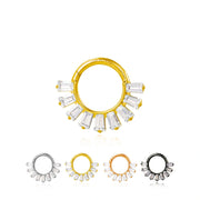 Titanium Paris Baguette Septum Clicker | Daith Hoop